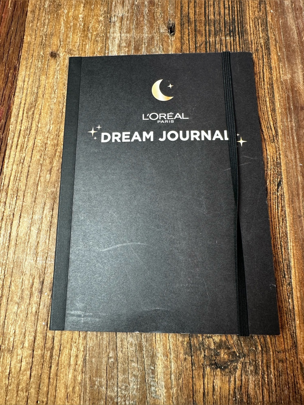 L'Oreal Black Dream Journal with Gold Crescent